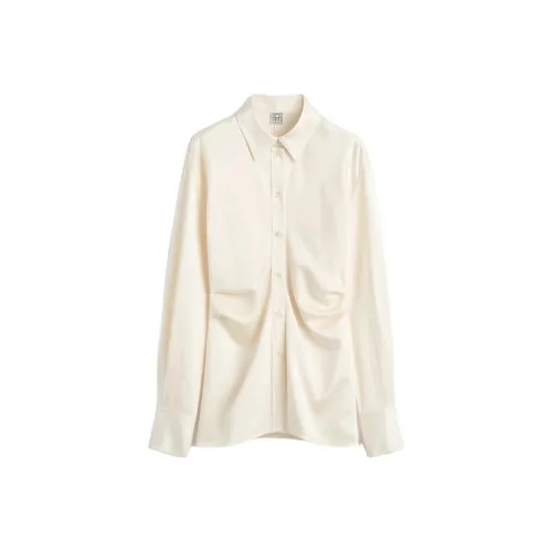 TOTEME FW24 Рубашка Женская Цвет Орех Макадамия