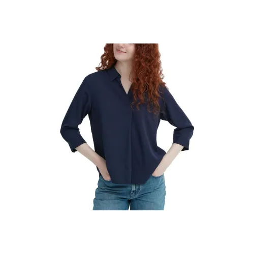 UNIQLO Темно-синие Женские Рубашки