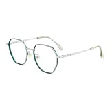 Серебряная оправа с зелеными слип-он ногами