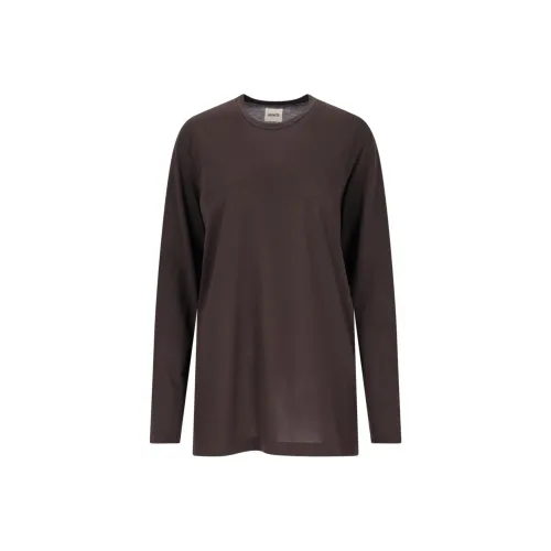 KHAITE T-рубашка женская темно-коричневый