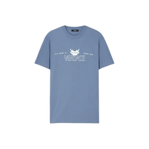 VERSACE Мужские синие T-рубашки