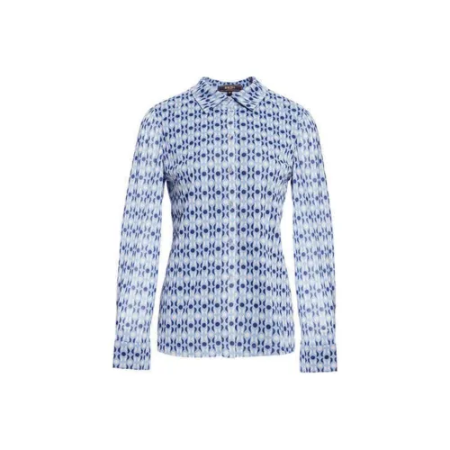 BESIONIA SS23 Рубашка Женская Синие Узор