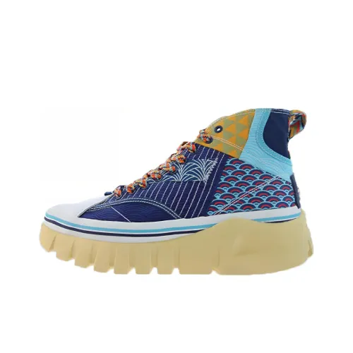 LiNing Wave BOOT противоскользящий устойчивый к износу легкий высокий топ кэжуал женский синий белый