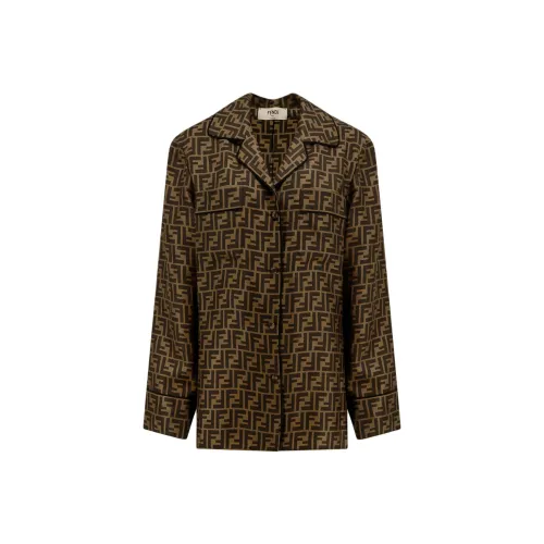 FENDI Коричневые Женские Рубашки