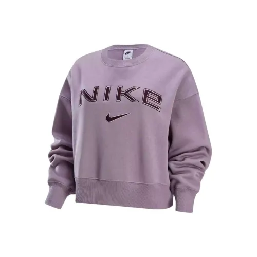 nike Sportswear Phoenix Fleece Свитшот Женские Светлый Страйп Фиолетовый
