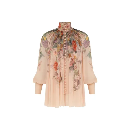 Zimmermann FW24 Рубашка Женская Персикового Цветка