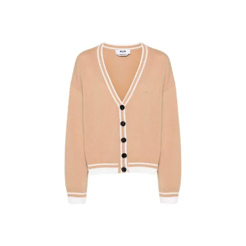 MSGM Кашемир Свитер Женский Бежевый