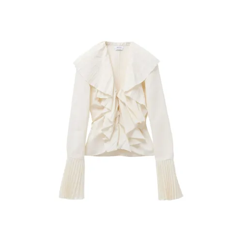 Alexander McQueen Send ME 4. Рубашка Женская Айвори