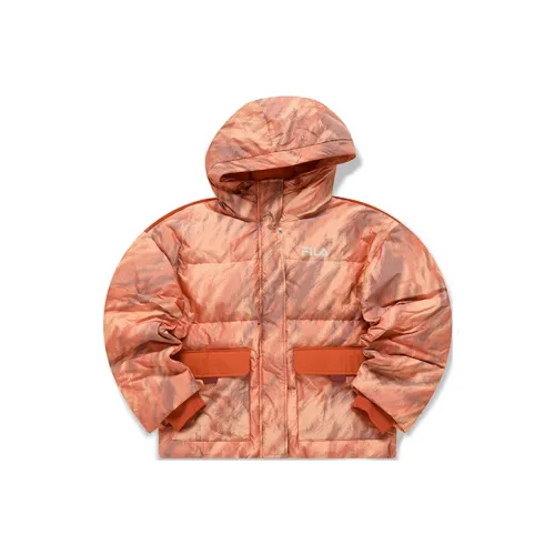 FILA FUSION Пуховик Женские Umbrella Bird Оранжевый Красный