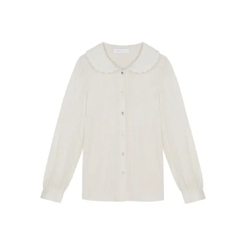 VEGA CHANG SS24 Рубашка Женская Перьевая Белая