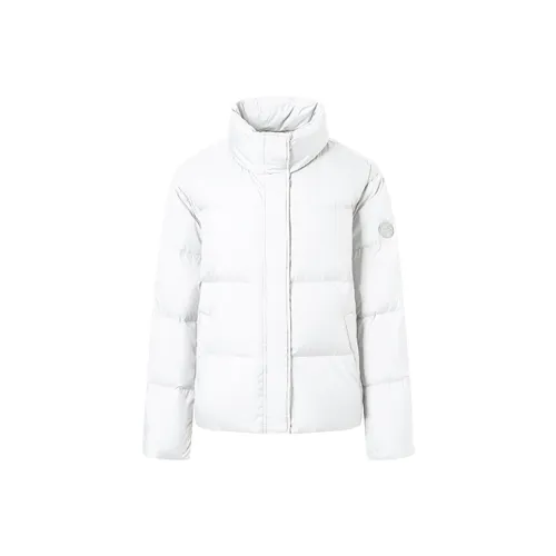 SylphlikeLoli Однотонный Воротник-стойка Свободный крой Утолщенный Короткий Пуховик Женский