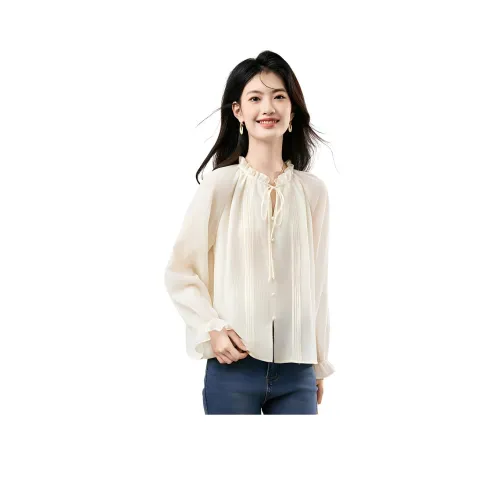 XINFEIYU Бежевые Женские Рубашки