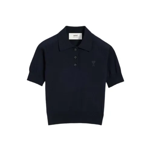 AMIPARIS FW24 Поло Женское Ночной Синий