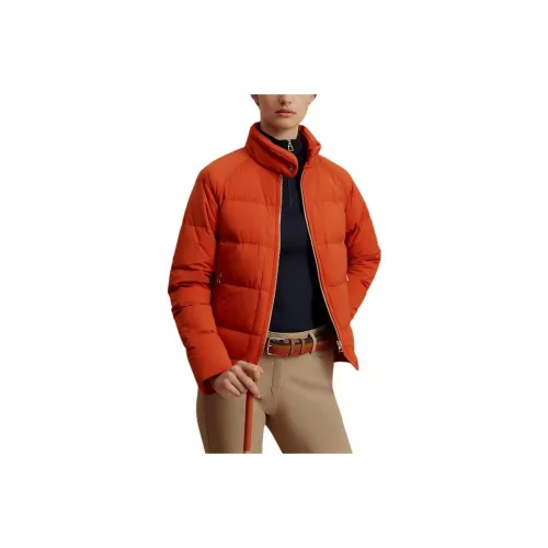 HERMES Пуховик Женский Пламя Оранжевый