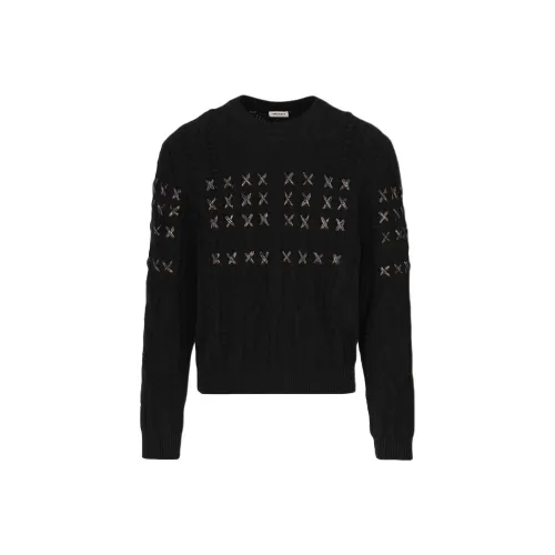 SAINT LAURENT Мужские черные свитеры