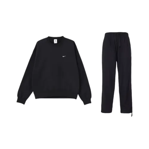 Nike Lab Fleece Crew Повседневная спортивная одежда Унисекс Черный