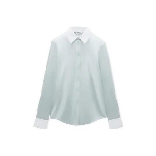 LOEWE FW24 Рубашка Женская Светло-Синяя