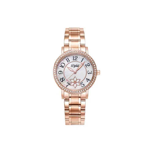 DIFULI Кварцевый механизм нержавеющая сталь ремешок женские часы жемчужная раковина цвет циферблат часов