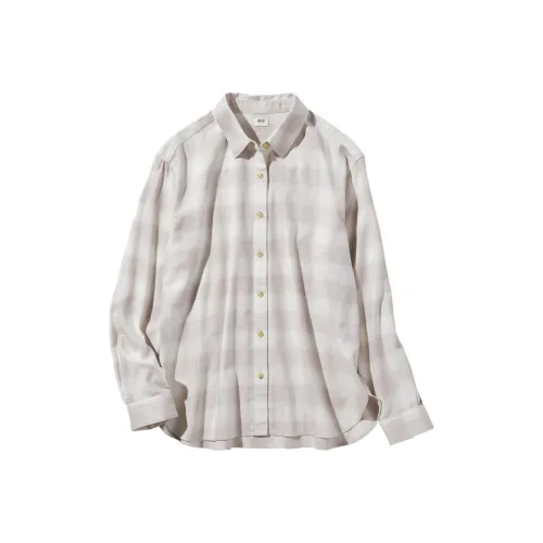UNIQLO Рубашка Женская Светло-Серый