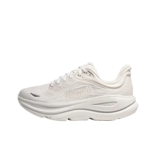 HOKA ONE ONE Bondi 9 Противоскользящий Устойчивый к истиранию Низкий Топ Тренировки Повседневный Спринт Беговые кроссовки Женские Белые