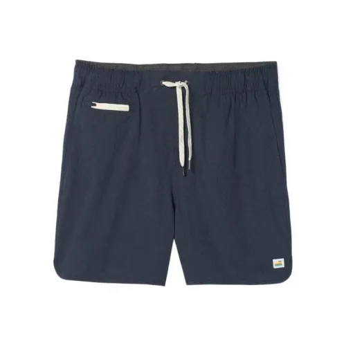 Vuori Спортивные шорты Мужские Темно-синие Льняная ткань Текстура