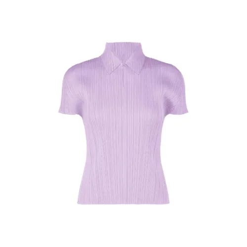 PLEATS PLEASE ISSEY MIYAKE Поло Женское Фиолетовое