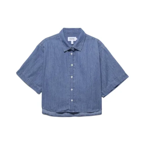 Рамка Синий Женские Рубашки