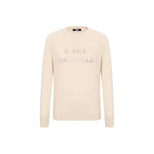 KARL LAGERFELD Кашемир Свитер Женские Бежевый