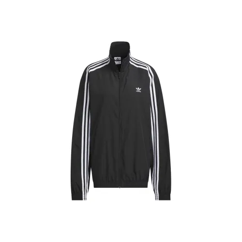Adidas Originals Oversized Track Топ Куртка Женская Черная