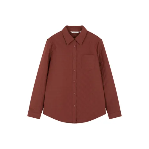 Mo Han Yi Mei Рубашка Женская Бордовая