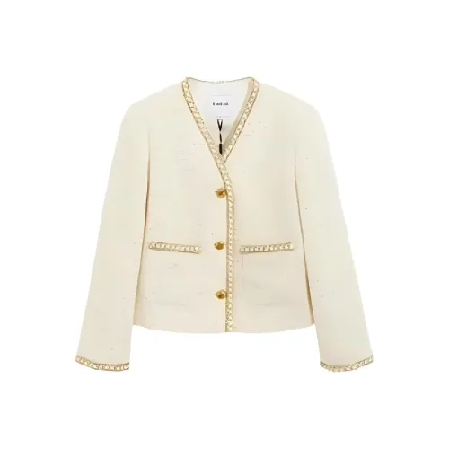 BEBE FW24 Куртки Пальто Женские Белый Золотой