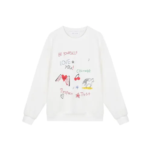 VEGA CHANG Принт Белый Женские Толстовки