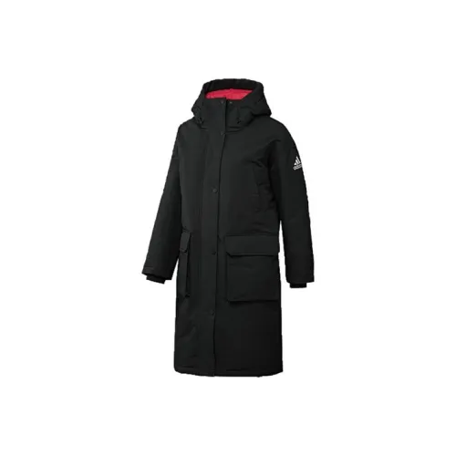 Adidas Пуховик Зимний Женский Черный