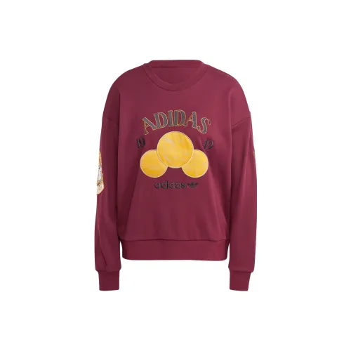 adidas originals Темно-красно-фиолетовый Женские Свитшоты