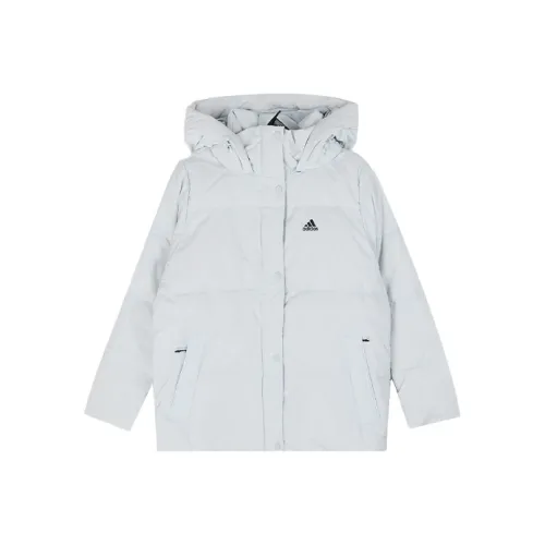 Adidas Пуховик Зимний Женский Светло-Синий