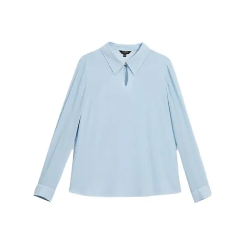 Yiner Светло-синие Женские Рубашки