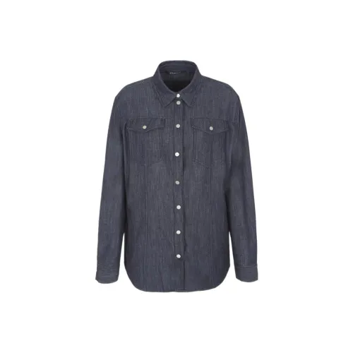 ARMANI EXCHANGE Темно-синие Женские Рубашки