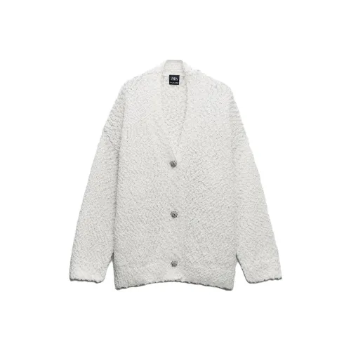 ZARA Белый Женские Трикотаж