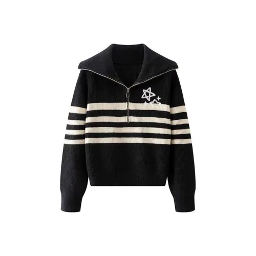 ABBY GODDESS Трикотаж Женский Черный с полосами