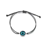 Синий свет, солнце, ткань, вязаный, браслет (черная подошва)