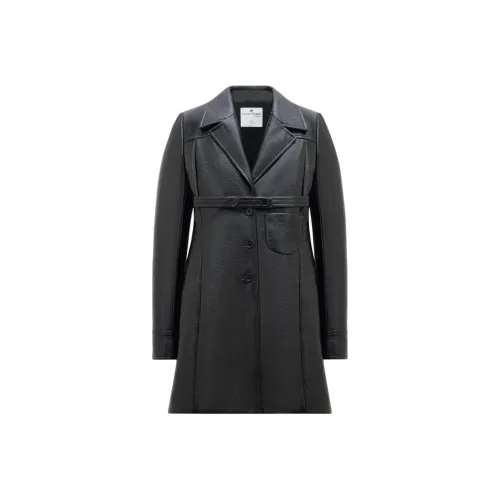 COURREGES Belted Короткий Heritage Виниловый Пальто Куртки Пальто Женские Черный