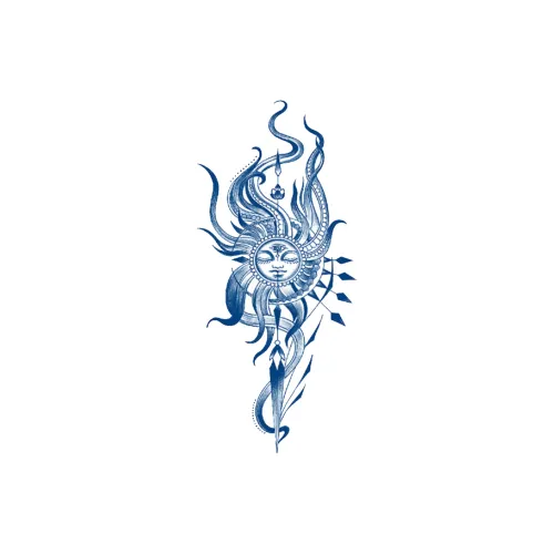 LIEJI Tracer The Divine Элегантность OF Sun и Moon Herbal Tattoo Стикер