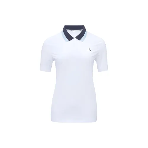 LI NING 1990 GOLF серия Поло Женское Стандартное Белое