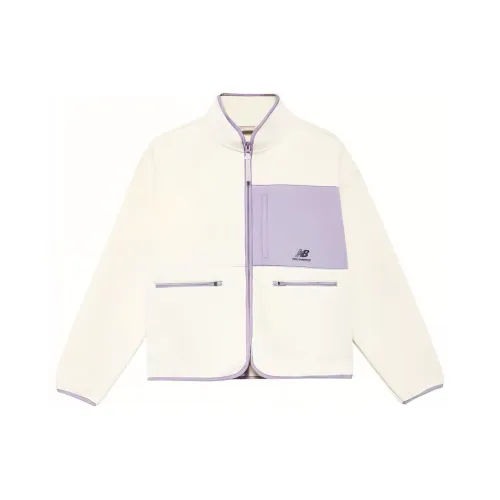 New Balance совместная куртка Женская Белая Фиолетовая