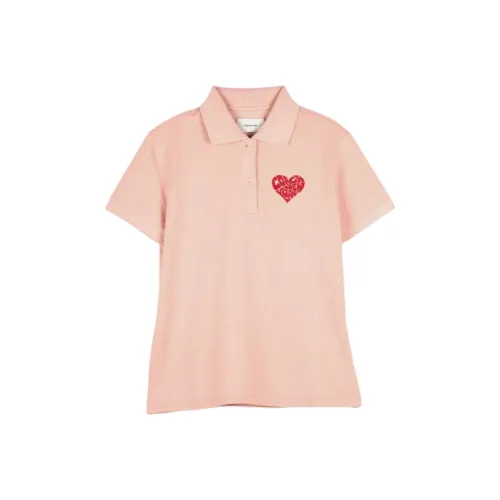 COACH SS24 Поло Женское Розовое