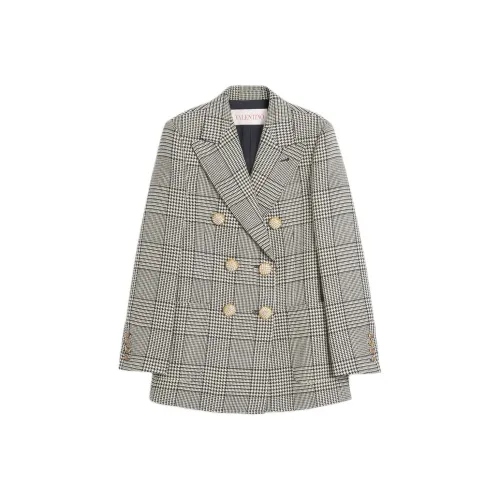 Valentino FW24 Куртки и Пальто Женские Черный Белый