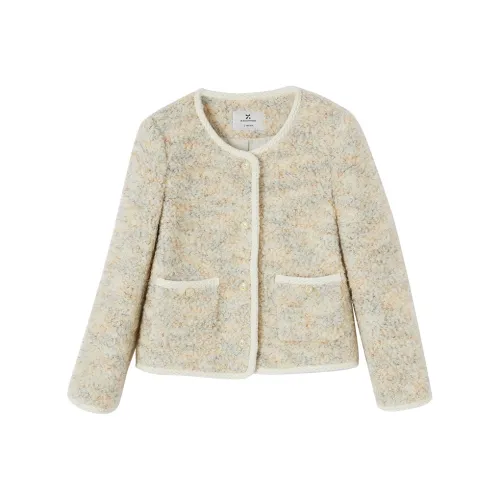 XIANGYING Куртки Пальто Женские Оранжевые