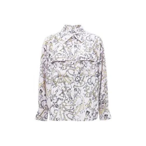 Only HBI Розовая цепочка Полный принт Женские рубашки