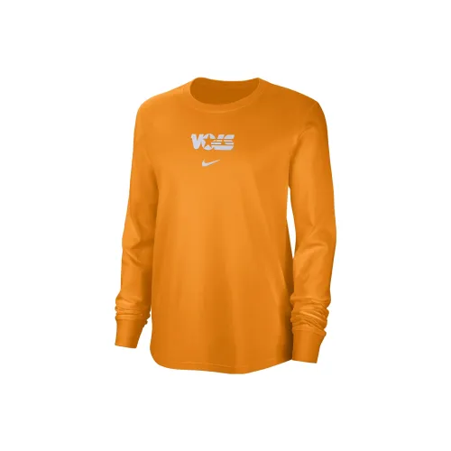 NIKE Апельсиновые Женские Свитшоты