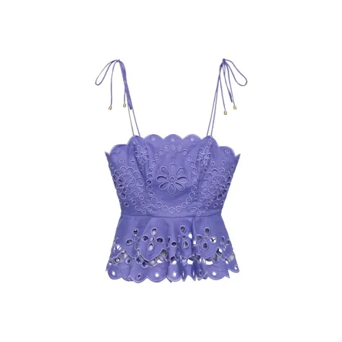 Zimmermann SS24 Топ на бретелях Женский Фиолетовый